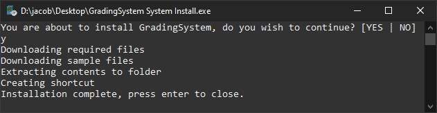 Installer process screenshot.